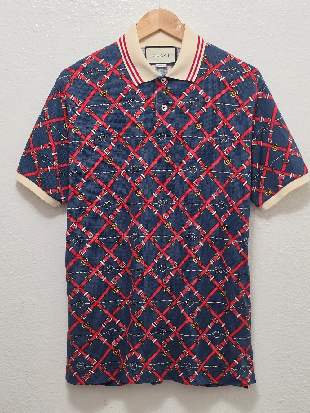 Gucci Belt Print Polo, M